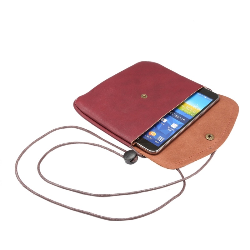  Handväska med mobilfack Vinröd