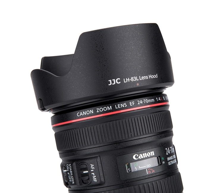 JJC Motljusskydd för Canon EF 24-70mm f/4L IS USM motsvarar EW-83L