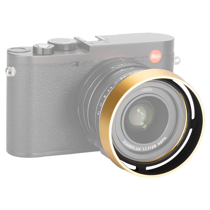  JJC Motljusskydd & objektivlock fr Leica Q-Serien Q3 Q2 Q1 guld