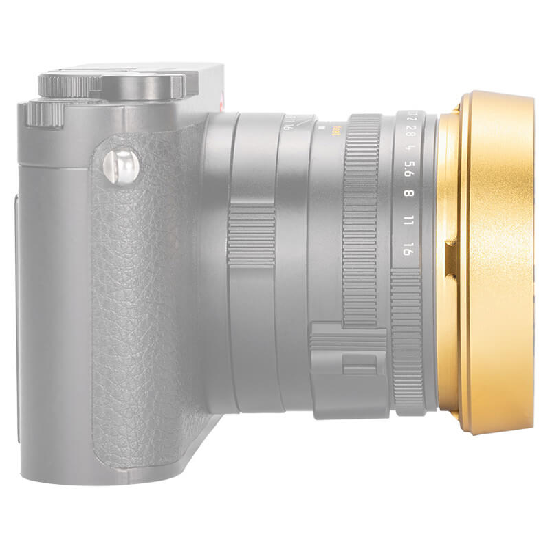  JJC Motljusskydd & objektivlock fr Leica Q-Serien Q3 Q2 Q1 guld
