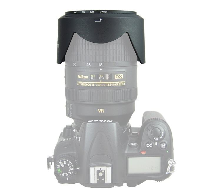  JJC Motljusskydd fr AF-S DX Nikkor 18-300mm f/3.5-5.6G ED VR (HB-58)