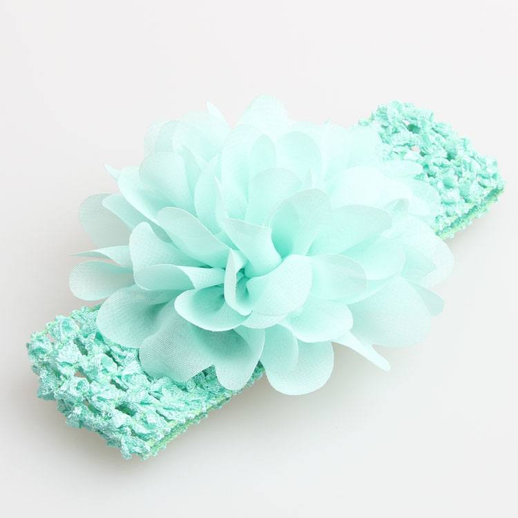  Pannband fluffig blomma - Mintgrön