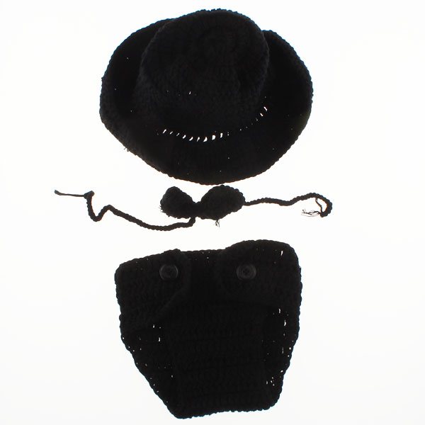 Klädset med hatt och fluga - Svart