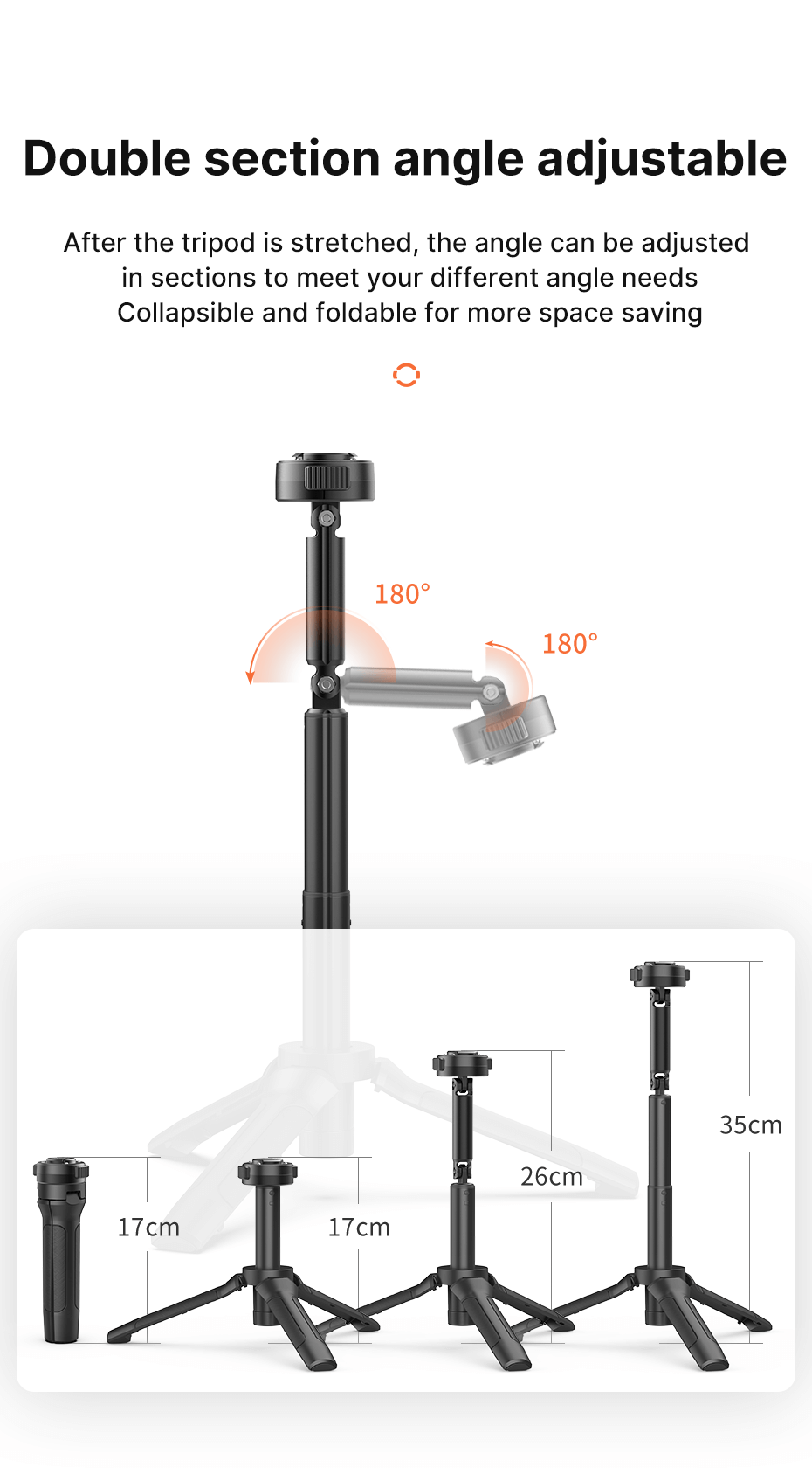  Ulanzi O-LOCK Bordsstativ & Selfiepinne 2-i-1-paket fr mobiler