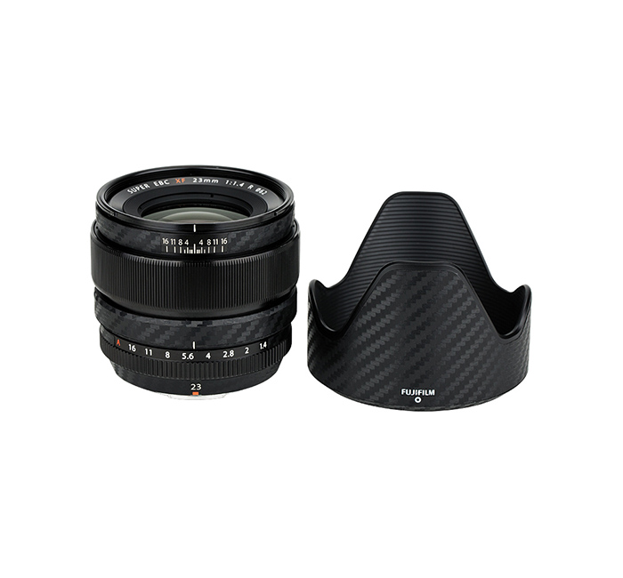  Kiwifotos Skin fr Fujifilm XF 23mm f/1.4 R - Svart kolfiberfilm