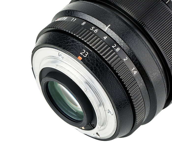  Kiwifotos Skin fr Fujifilm XF 23mm f/1.4 R - Svart Ldertextur