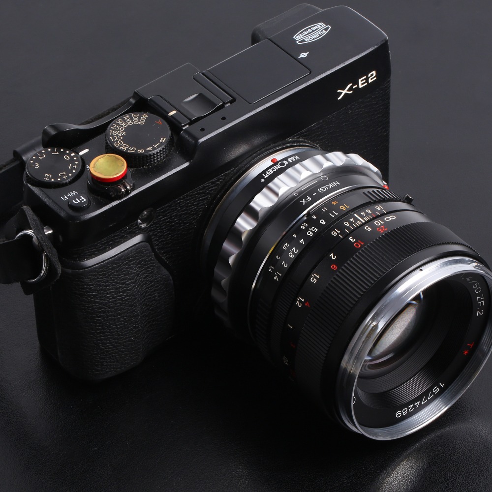 K&F Objektivadapter till Nikon G objektiv för Fujifilm X kamerahus