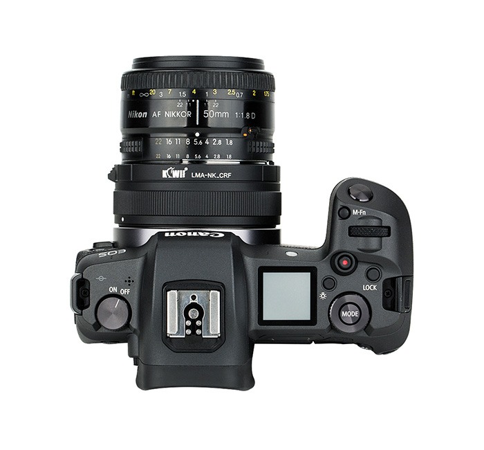 Kiwifotos Objektivadapter till Nikon F för Canon R kamerahus
