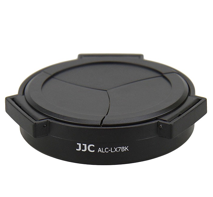  JJC Automatiskt frmre objektivlock fr Panasonic DMC-LX7 Leica D-Lux6 Svart