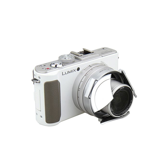  JJC Automatiskt främre objektivlock för Panasonic DMC-LX7 Leica D-Lux6 Silver