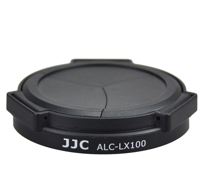  JJC Automatiskt frmre objektivlock fr Panasonic DMC-LX100 Leica D-Lux Svart