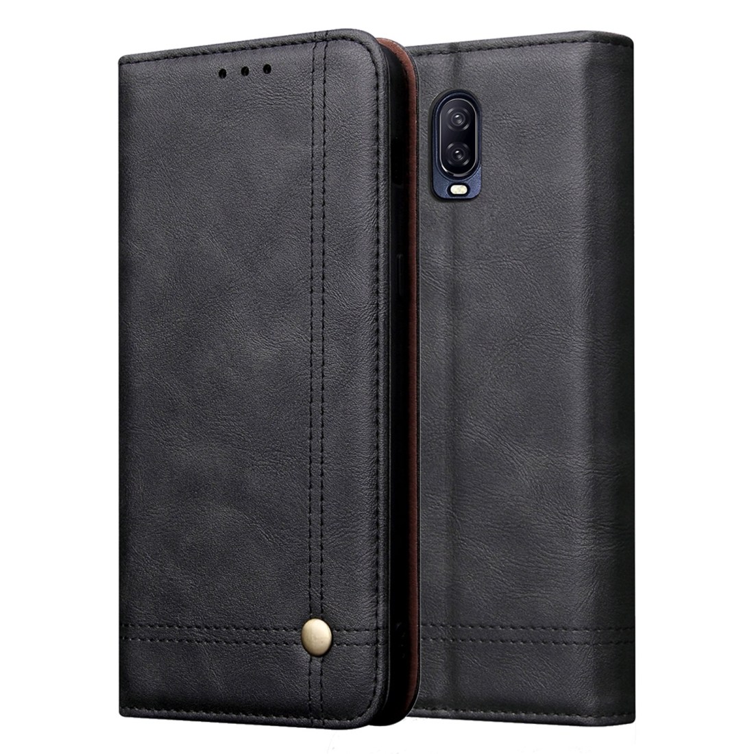 Flipfodral för OnePlus 6T - Svart mönster