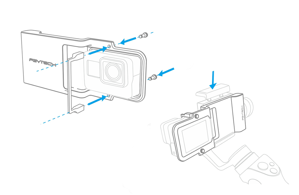 PGYTECH Adapter för actionkamera till Gimbal stabilisator