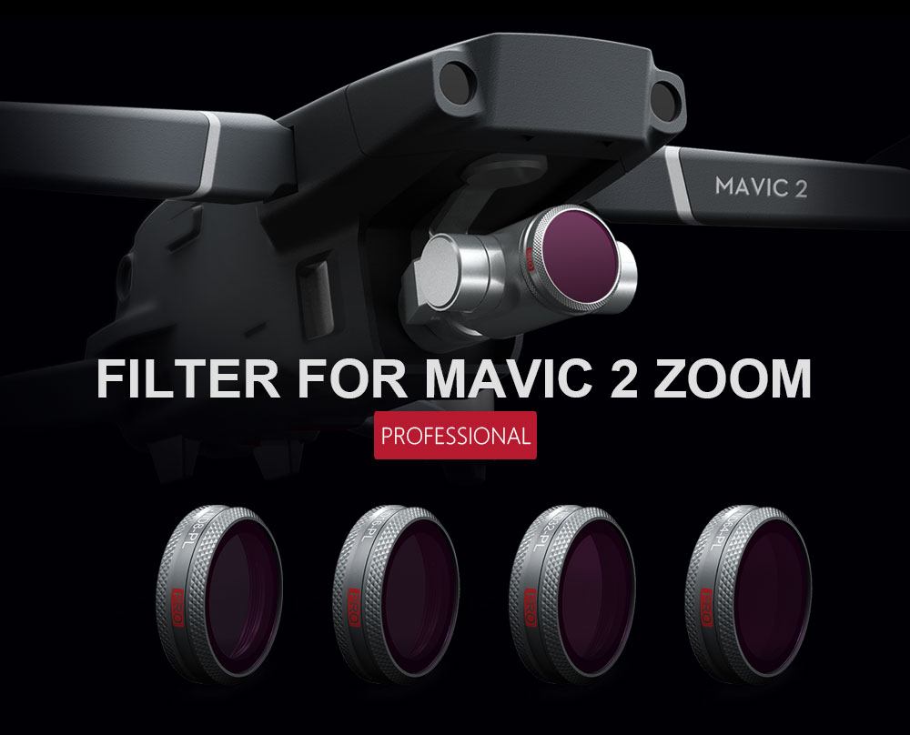 PGYTECH PRO-paket ND för MAVIC 2 Zoom: ND8 ND16 ND32 ND64