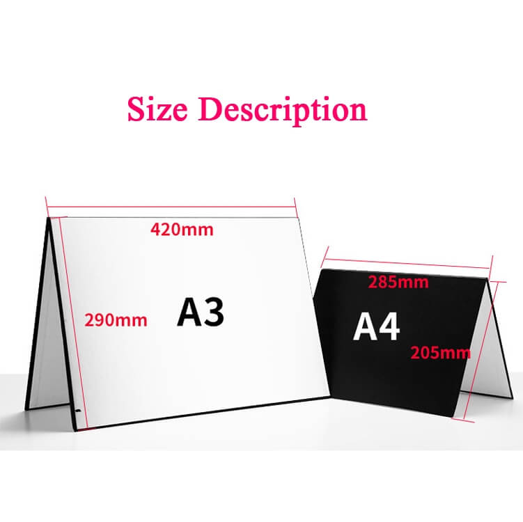  3-i-1 Reflexskrm i A4-format Vit, svart & silver