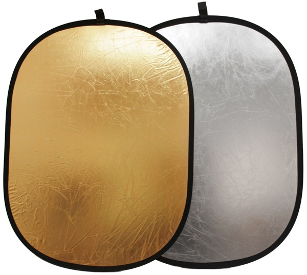 Reflexskärm Guld & Silver Oval