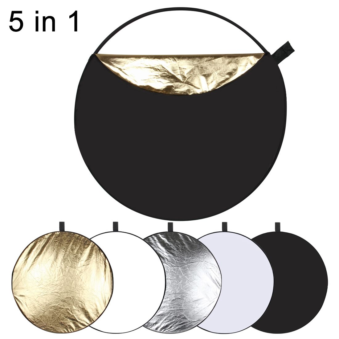 PULUZ 5 i 1 Reflexskärm (silver, transparent, guld, vit, svart)