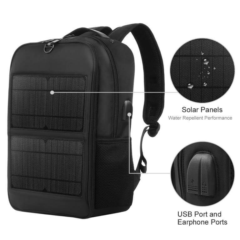 Haweel Ryggsäck med solceller 14 Watt