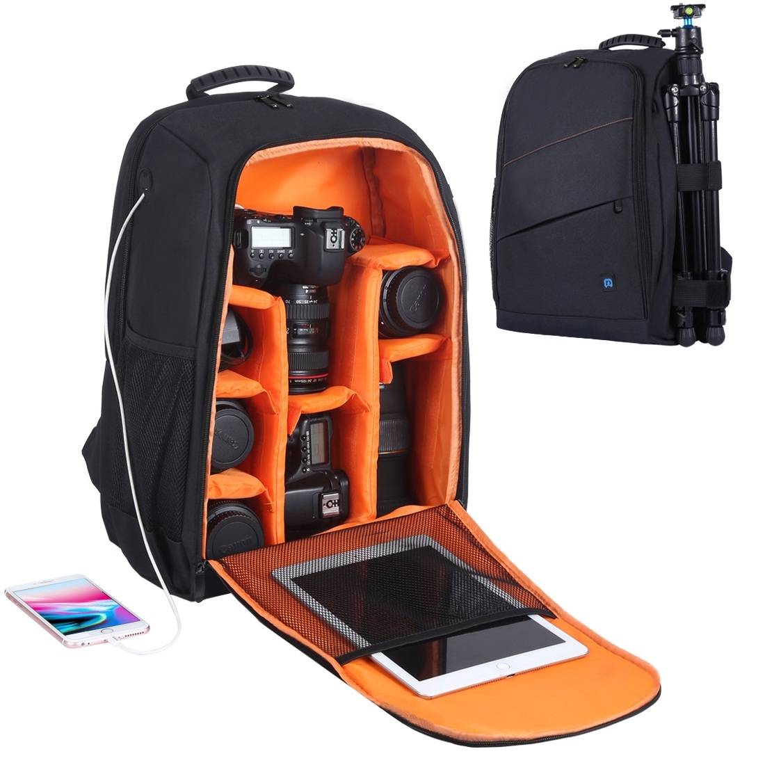 PULUZ Vattentät kameraryggsäck för: 1st DSLR + 3-6st objektiv (26L)