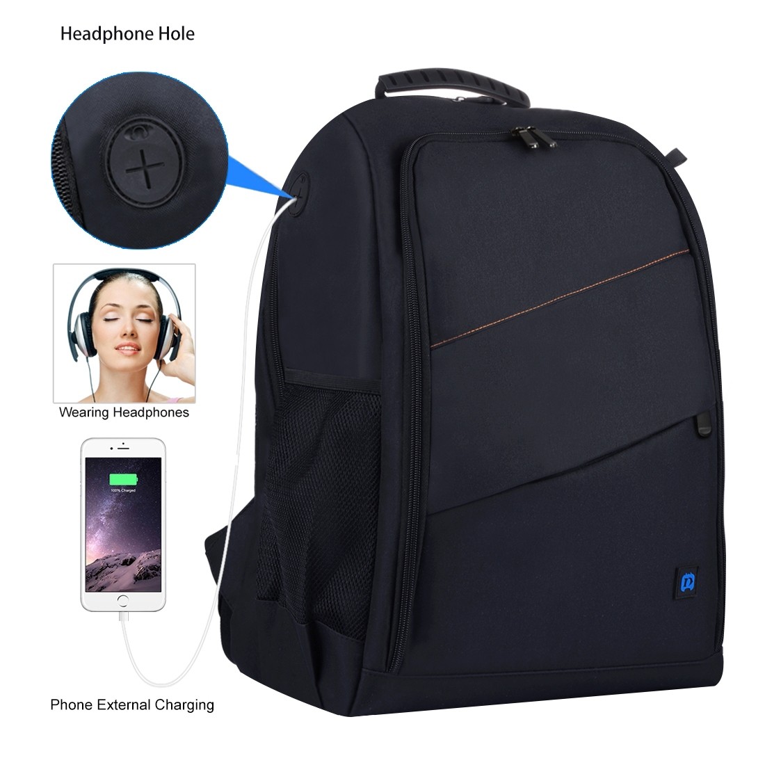 PULUZ Vattentät kameraryggsäck för: 1st DSLR + 3-6st objektiv (26L)