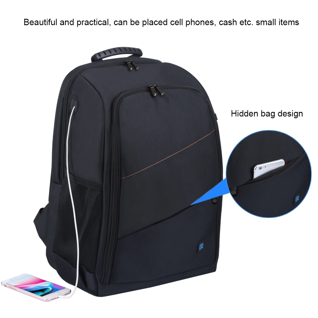 PULUZ Vattentät kameraryggsäck för: 1st DSLR + 3-6st objektiv (26L)
