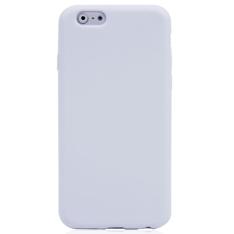 Mjukskal med transparent lock iPhone 6/6S - Vit