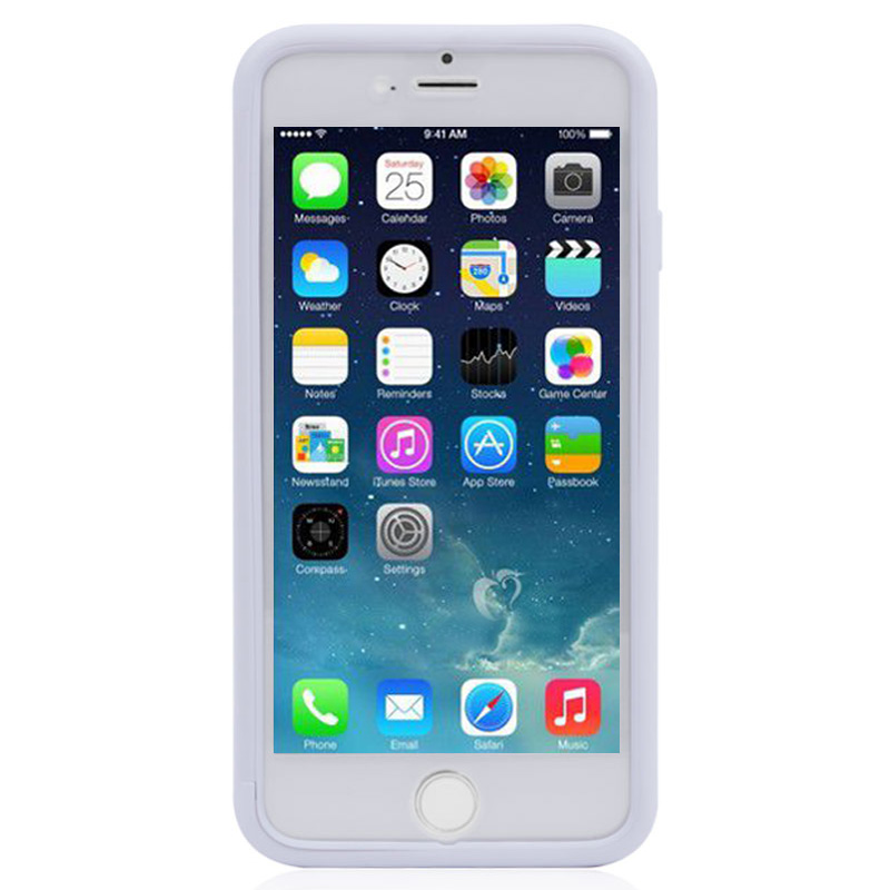 Mjukskal med transparent lock iPhone 6/6S - Vit