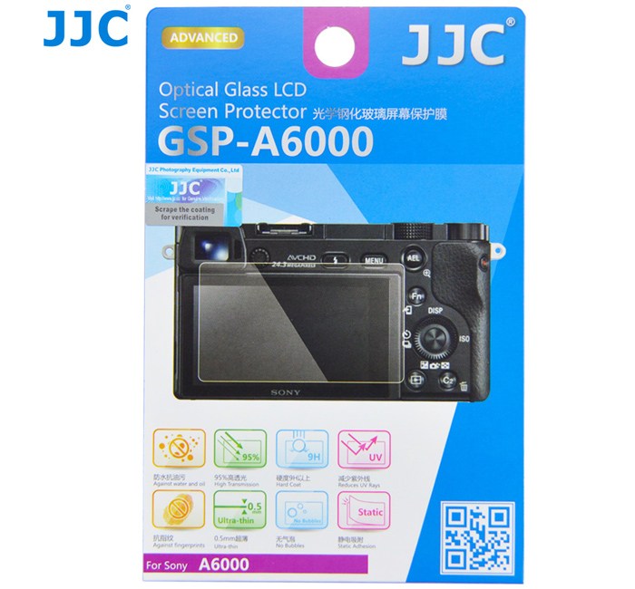  JJC Skärmskydd för Sony a6100/a6600/a6300/a6000/a5000/a6400 optiskt glas