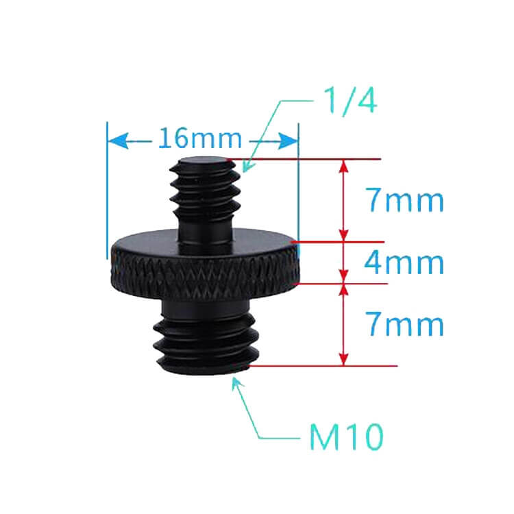 4x Skruvadapter A28 1/4-tums hane till M10-hane för kameratillbehör