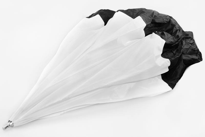 Softbox Paraply - Vit & Svart