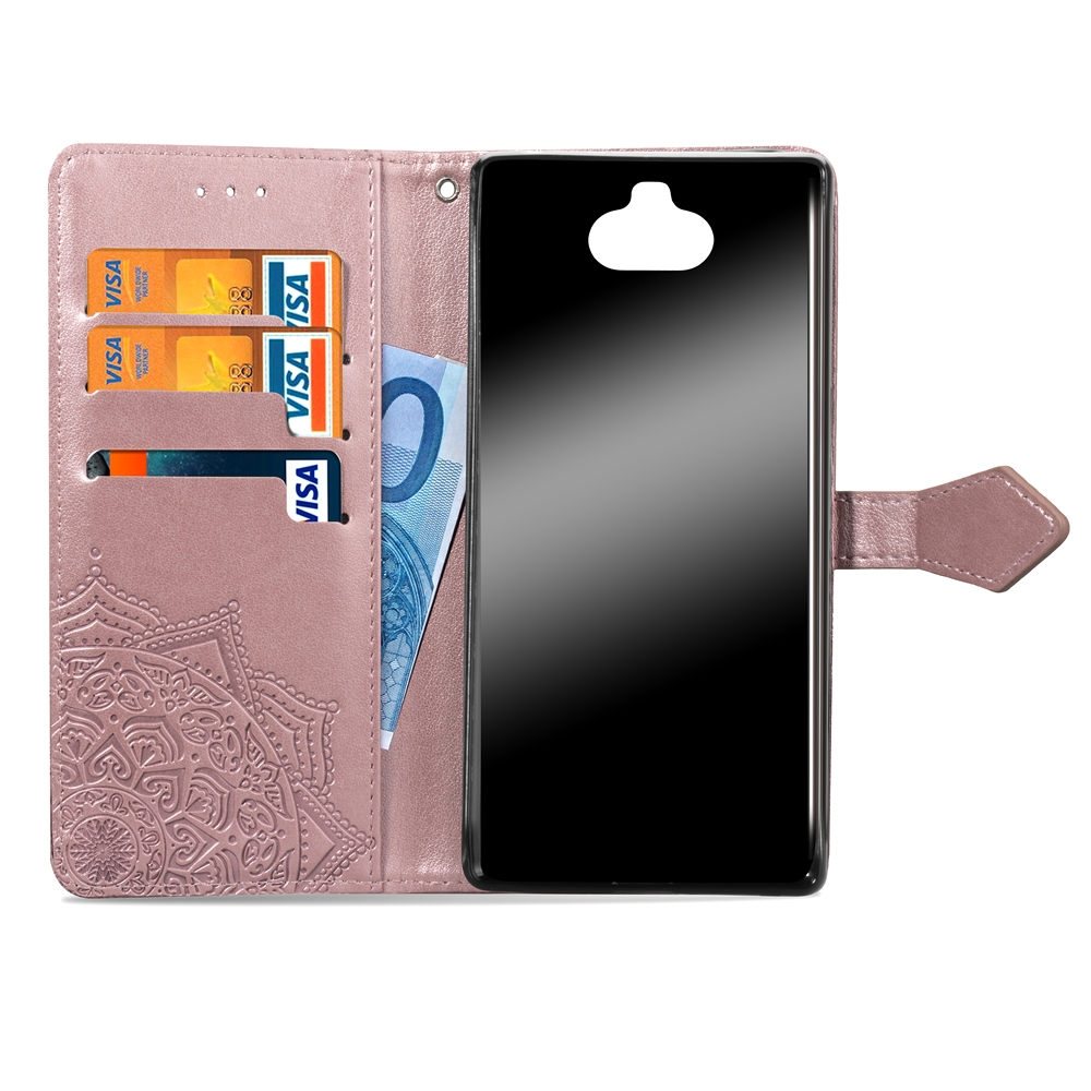 Plånboksfodral för Sony Xperia 10 - Mandala Roséguld