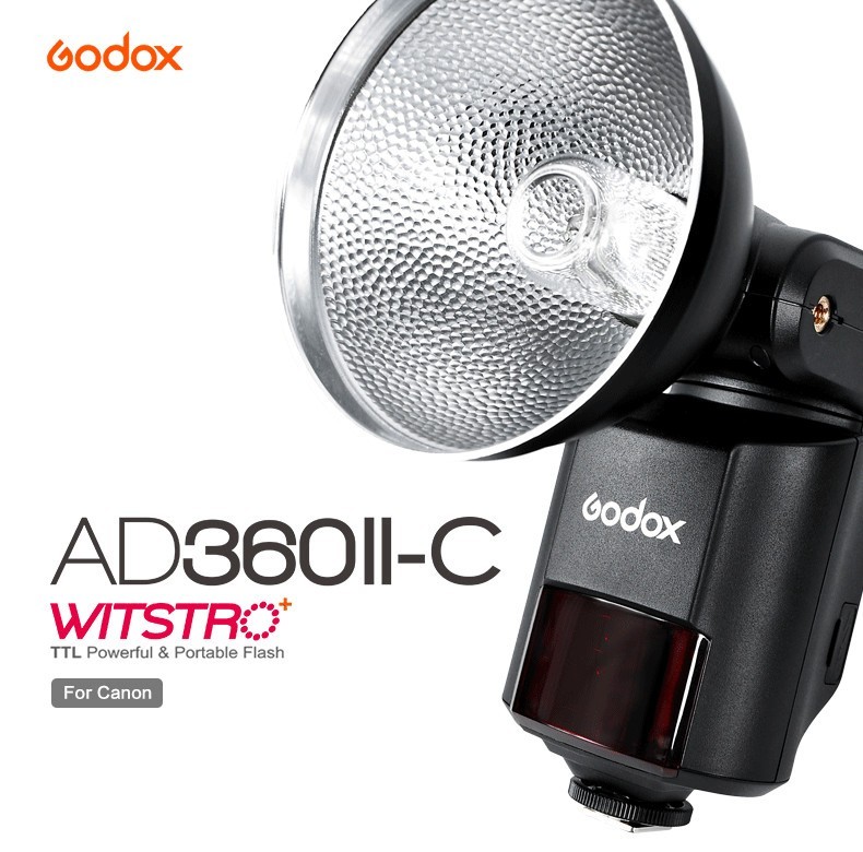  Godox AD360II-C WISTRO TTL Brbar Blixt fr Canon med PB960 Batteripack