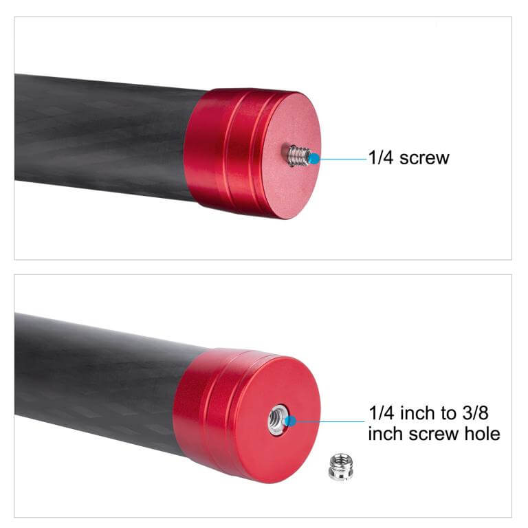 Puluz Stativförlängare 21cm av kolfiber för Gimbal och stativ
