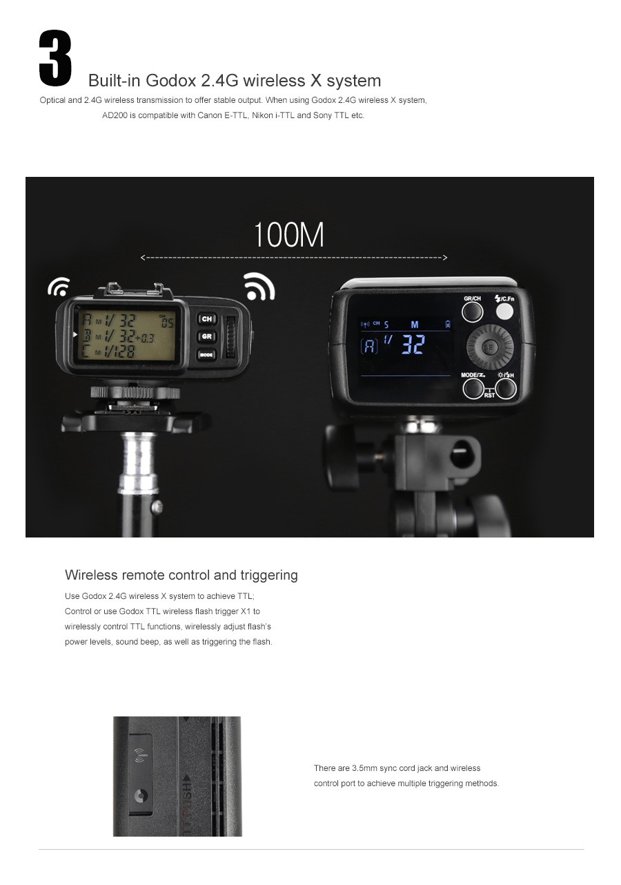  Godox AD200 TTL Pocketblixt-kit UTGTT KP AD200 Pro