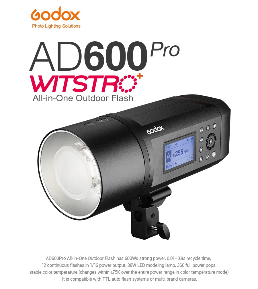  Godox Wistro AD600Pro TTL Studioblixt-kit fr Bowen