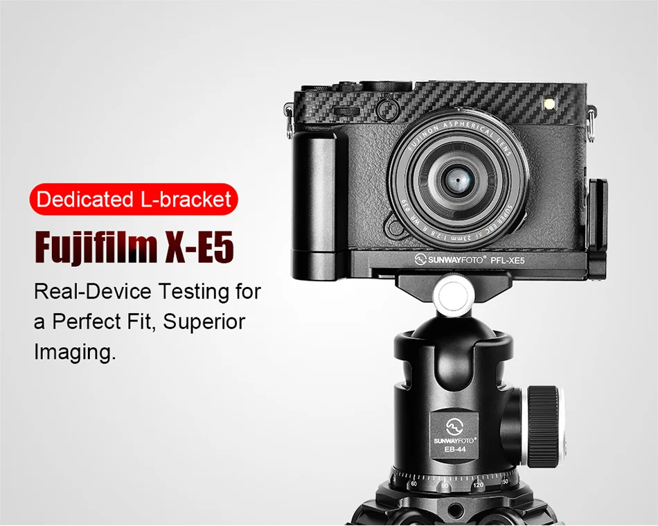  Sunwayfoto L-bracket med handgrepp för Fujifilm X-E5 (PFL-XE5) från Kamda – snabb leverans och trygg e-handel