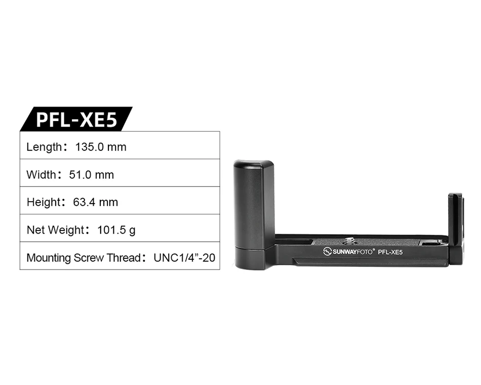  Sunwayfoto L-bracket med handgrepp för Fujifilm X-E5 (PFL-XE5) från Kamda – snabb leverans och trygg e-handel