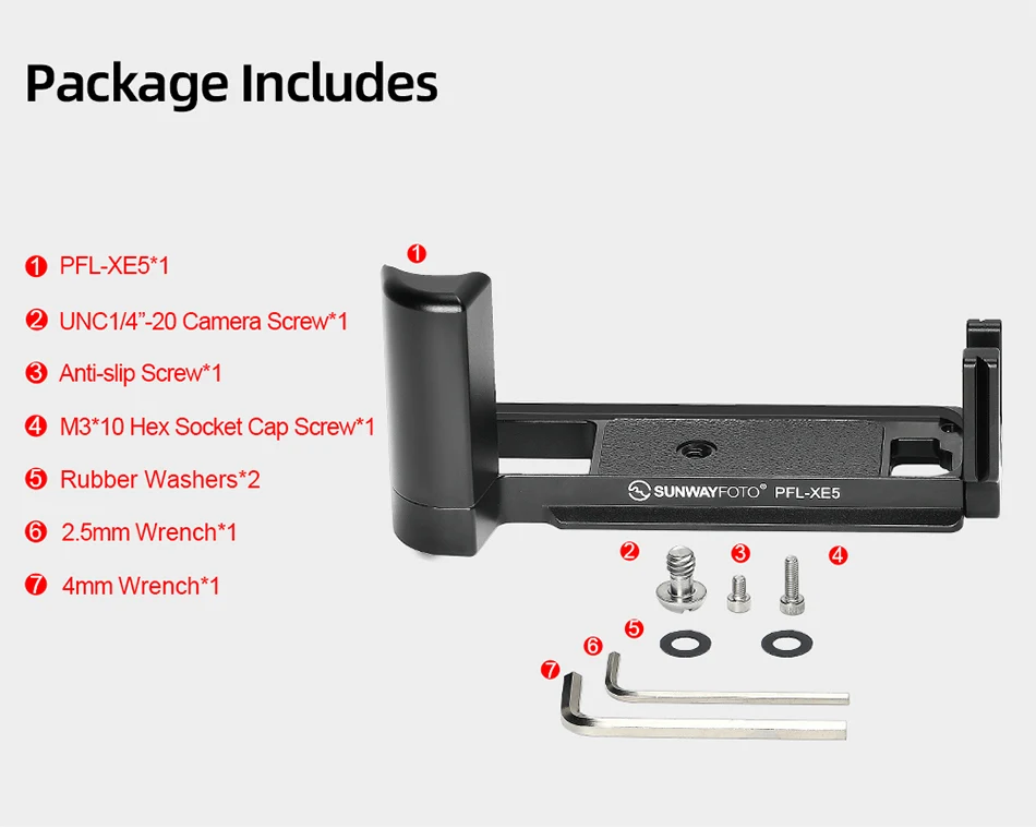  Sunwayfoto L-bracket med handgrepp för Fujifilm X-E5 (PFL-XE5) från Kamda – snabb leverans och trygg e-handel
