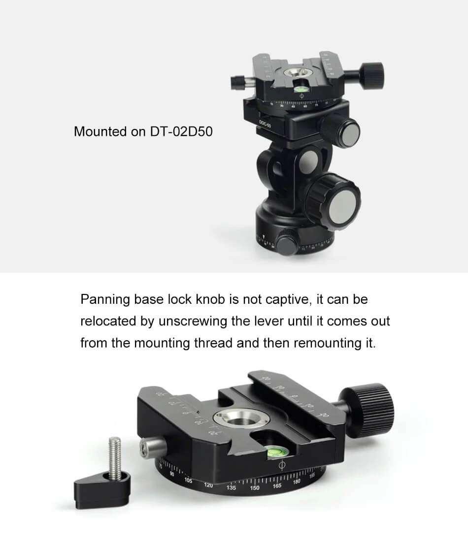 Sunwayfoto DDH-06 - Pinza Per Panoramiche A 360° Con Attacco Arca-Swiss - 4