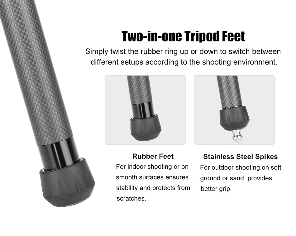  Sunwayfoto HT2820CSPI-S kolfiberstativ 124cm med integrerat kulhuvud och Arca från Kamda – snabb leverans och trygg e-handel