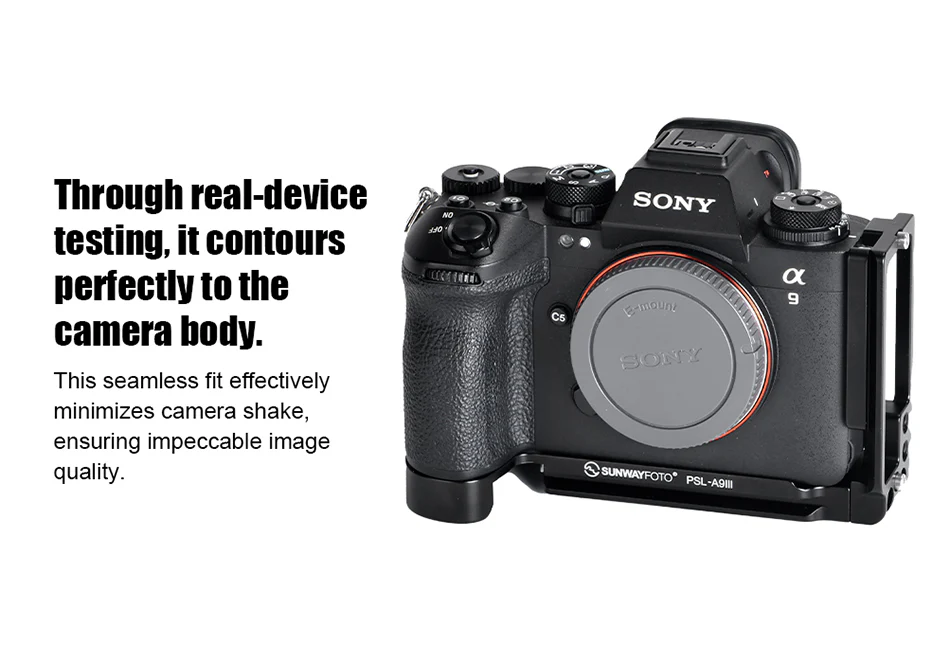 Sunwayfoto L-Bracket för Sony A9III & A1II från Kamda – snabb leverans och trygg e-handel