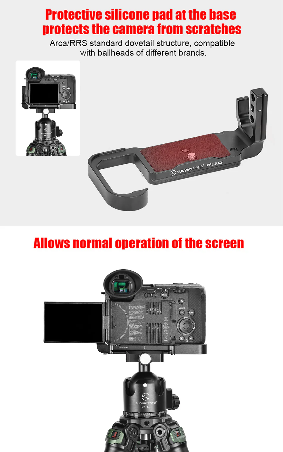  Sunwayfoto PSL-FX2 L-bracket för Sony FX2 Arca-kompatibel från Kamda – snabb leverans och trygg e-handel