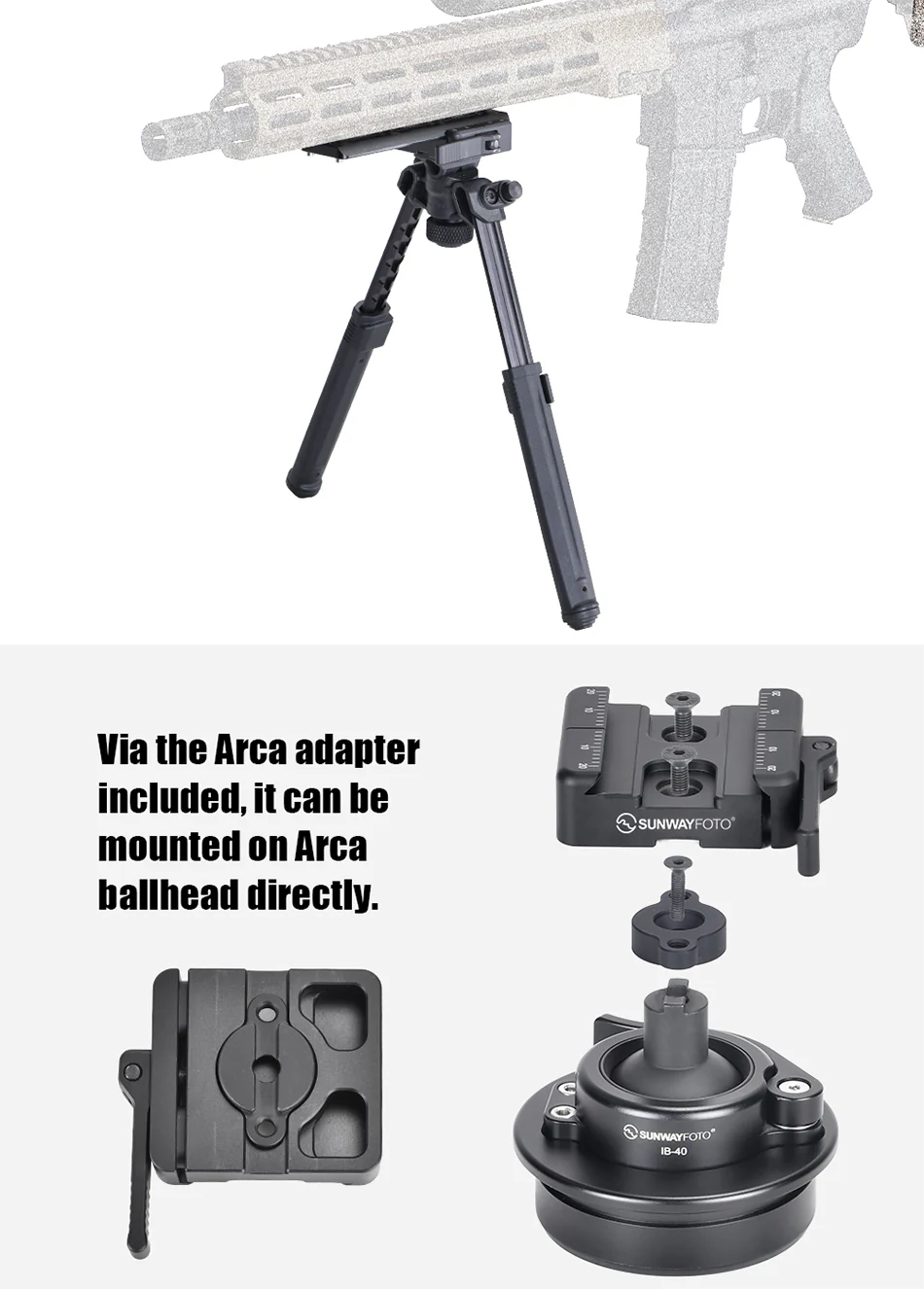  Sunwayfoto SAC-50L 50 mm snabbfäste med spaklås för Arca-Swiss & A.R.M.S 17S från Kamda – snabb leverans och trygg e-handel