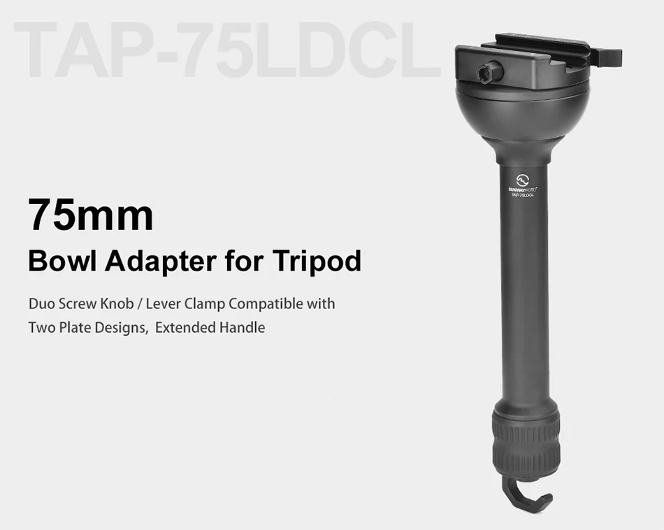  Sunwayfoto TA-75LDCL nivelleringshalvkula 75mm med Arca Swiss-snabbfäste från Kamda – snabb leverans och trygg e-handel
