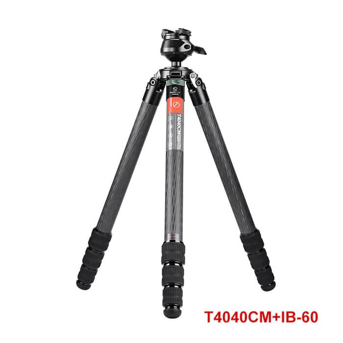 Sunwayfoto T4040CM Kolfiberstativ 161cm för tung utrustning foto/jakt 40 kg