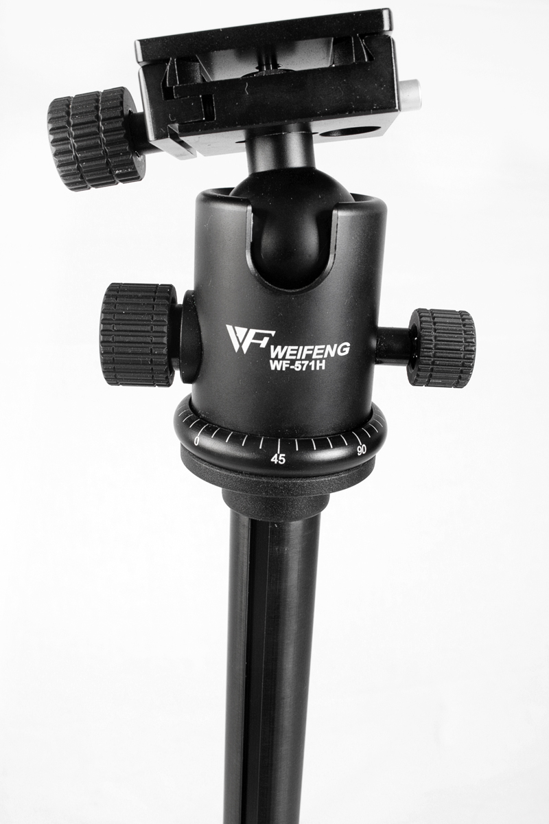Weifeng Trebensstativ 181cm Kolfiber inkl huvud