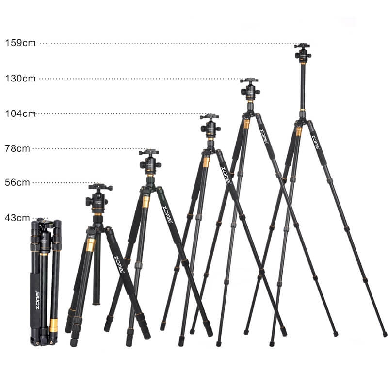  Zomei Kamerastativ 2i1 159cm alu- magnesiumlegering