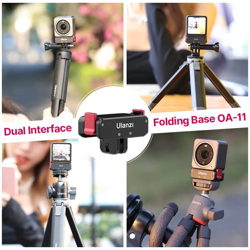  Ulanzi Folding Fingers med 1/4-tum gnga magnetfste fr DJI Osmo Action 2/3/4