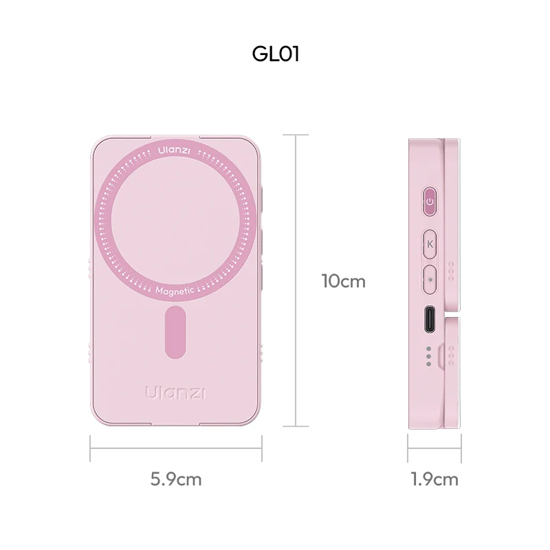  Ulanzi GL01 GlowUp Magnetisk LED-videolampa för smartphone (MagSafe) från Kamda – snabb leverans och trygg e-handel