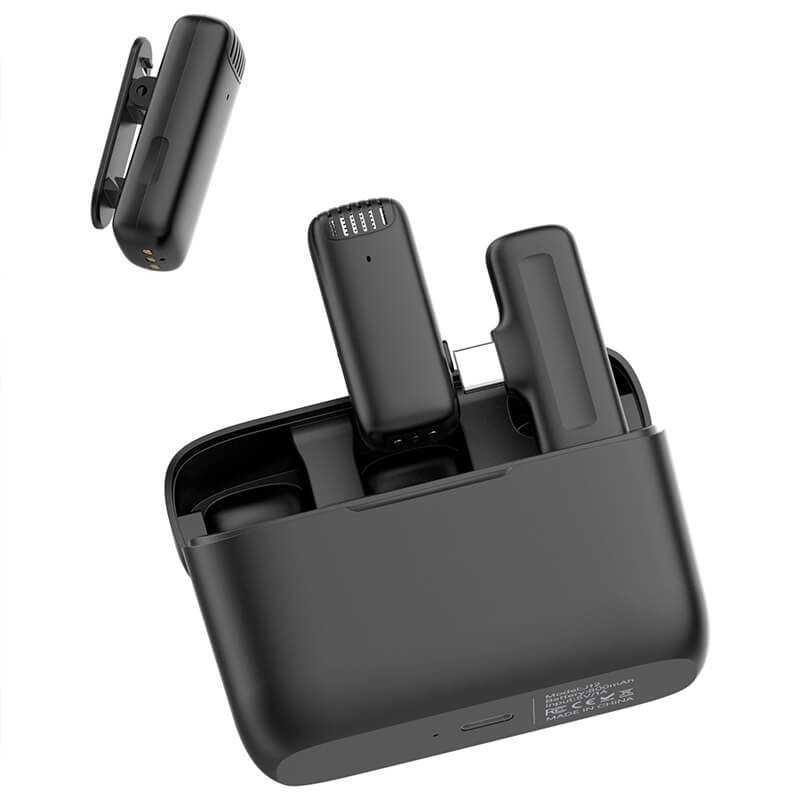 Ulanzi J12 Trådlöst mikrofonsystem för mobil/surfplatta med laddbox android
